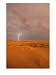 A Bolt of Lightning Strikes the Sand Dune Landscape, Desert Photographic Poster Print by Skip Brown, 24x32