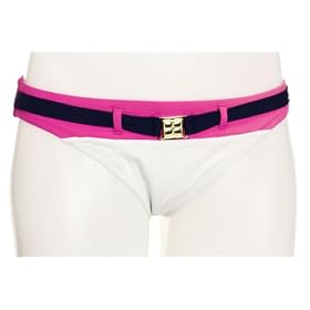 BCBG MAXAZRIA Ladies Fuchia Color Blocked Belted Bikini Brief