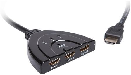 LB1 High Performance New HDMI Switcher Pigtail 3 Ports Mini Intelligent Auto Switch for ViewSonic VX2770SMH-LED 27-Inch SuperClear IPS LED Monitor (Frameless Design, Full HD 1080p, 30M:1 DCR, HDMI/DVI/VGA) 3x1 Enhanced HDMI and HDCP