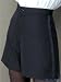 Womens Tuxedo Shorts - 100% Polyester Black with Side Satin Stripes