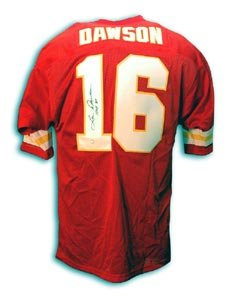 Len Dawson Signed Kansas City Chiefs Throwback Red Jersey - HOF 87