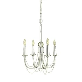 AF Lighting 7700-4H Candice Olson Shelby 4 x 60-Watt Light Candle Base Chandelier, Chrome with... by Candice Olson