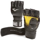 Black 7oz Leather Grappling Gloves