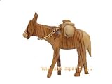 Olive Wood Donkey With Water Jars (6.4H)