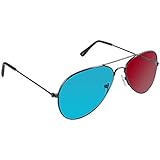 uxcell Full Frame Plastic w Metal Arms Anaglyph 3D Eyeglasse