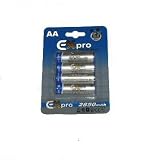 Ex-Pro Power Plus+ Ultra High Capacity AA rechargable 2850mAh Batteries - Pack of 4 - specifically for Digital Camera suitable for Canon, Olympus, Nikon, Casio, Fuji, Pentax, Panasonic, Samsung Digimax, HP Photosmart camera's using AA Battery