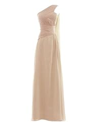Lace-Up One Shoulder Bridesmaid Dress/Party Dress 