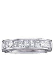 1.00CTW PRINCESS DIAMOND LADIES INVISIBLE BAND