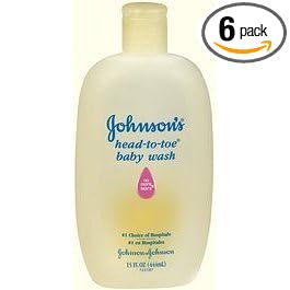 Johnson's Head-to-Toe Baby Wash, 15-Ounce Package (Pack of 6)