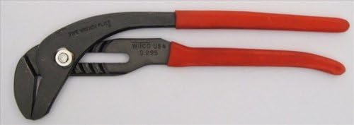 Wilde Tool G295.B/CC Clam Card Black Oxide Smooth Jaw Pipe Wrench Pliers, 10-Inch, Satin
