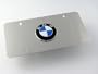 BMW Satin Stainless Steel Marque License Plate with Roundel