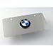BMW Satin Stainless Steel Marque License Plate with Roundel