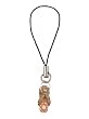 Cell Phone Charm - C32 - Strap Style - Flip Flop Slipper set with Crystals ~ Topaz (Gold/Orange)