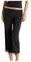 Calvin Klein Women's Essentials with Lace Capri Pant, Black, M