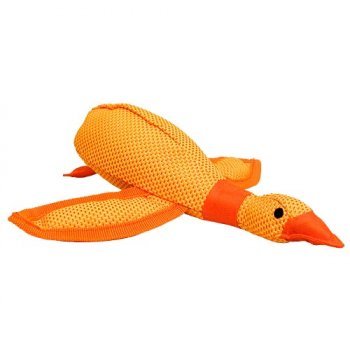 See Orange Dazzle Duck Dog Toy