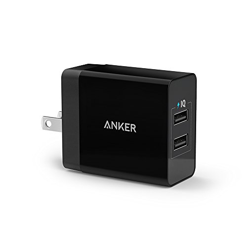 Anker 24W 2ポート USB急速充電器 【iPhone&Android対応 / 折畳式プラグ搭載】 (ブラック) A2021111