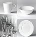 Gordon Ramsay tableware by Royal Doulton. Relaxed dining boxed set of 2's of wine glasses, and white bone china with platinum rim mugs, 30.5cm plate, all purpose bowls