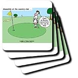 Londons Times Funny Cow Cartoons - Cow Country Club - Golf - Coasters