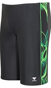 TYR Men's Elixir Splice Jammer - 2009 - Black/Green - 34