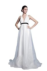 A-line Halter Organza/Taffeta  Dress With a Sash 