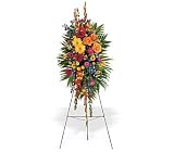 Sympathy Multicolor Flowers Celebration of Life Standing Spray