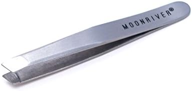 Moonriver Beauty Small Angled-Tip Tweezers - Silver