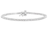 1 Carat Diamond 14K White Gold Tennis Bracelet