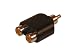 Euronetwork RCA phono 2 to 1 adaptor, 2 x F to 1 x M, Gold