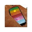 【iPhone4/4S用】 レインボーケース (ブラック) 【液晶保護フィルム付き】