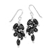 .925 Silver & Faceted Onyx Cluster Earrings