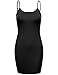 Fifth Parallel Threads FPT Womens Basic Spaghetti Strap Extra Long Fitted Tunic Top Black Small