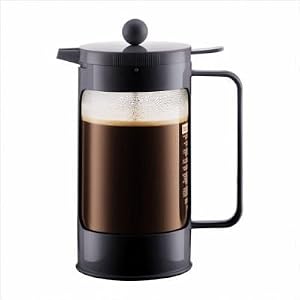 Bean 8 Cup French Press Coffeemaker with Pour Control in Grey by 
