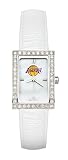 Los Angeles Lakers Ladies Allure Watch White Leather Strap