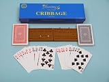 Cribbage set with wood playing board-00192