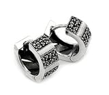 16mm Marcasite Huggie Earrings