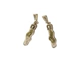 Aquamarine Pendant 01 Set of 2 Gemstone Moss Vial Crystal Healing Pair 1.6