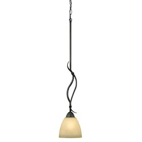 Thomas Lighting PL826863L Limestone Mini Pendant, Painted Bronze