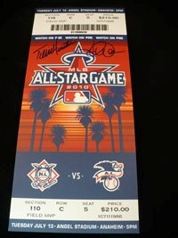 Angels All-Stars, Los Angeles (Jered Weaver / Torii Hunter) Autographed/Hand Signed Mega All-Star Ti