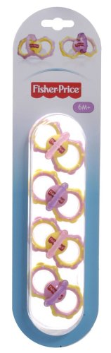 Childrens Toyshop   : Fisher Price Set of four Silicone Child Soothers 6+ months