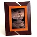 5X7 RED & ORANGE FRAME - 5X7 MAHOGANY AND PUMPKIN WOODEN PICTURE FRAME - 5x7 photo frame