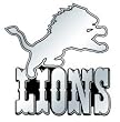 Detroit Lions Silver Auto Emblem - Football Sports Merchandise