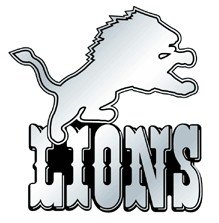 Detroit Lions Silver Auto Emblem - Football Sports Merchandise