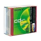 Electronics : Sony CDR slim colour pack x10