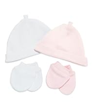 Girl's Premature Hat and Mitt Set