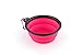 Pink Dog Leash | 3 Pack Bundle | Soft Padded Handle and Stainless Steel Swivel Clip, 5 Ft X 1 In, for Medium to Large Dogs | LED Dog Collar Blinker Light | Collapsible Pet Travel Bowl