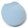 Comfort Seats C1B3R3-45 Deluxe Plastic Contemporary Toilet Seat, Round, Regency Blue