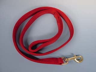 HAMILTON DOUBLE LOOP DOG LEAD WITH SNAP RED 1 X 4