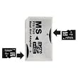 TOPRAM 16GB 16G 8GB x2 microSD microSDHC Card Class 4 with Memory Stick Pro Duo Adapter - 8GTFC4x2_CR5400ADP