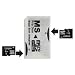 TOPRAM 16GB 16G 8GB x2 microSD microSDHC Card Class 4 with Memory Stick Pro Duo Adapter - 8GTFC4x2_CR5400ADP