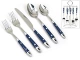 Cambridge Silversmiths Caravel Blue Flatware Set with Caddy 20-pc.